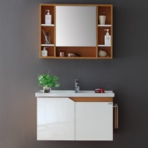 班帝整体悬挂式浴室柜,卫生间实木现代储物柜组合,型号:BA1060-2