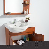 箭牌现代简约浴室柜,整体悬挂式台盆,橡木储物浴室柜APGM8G341L