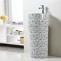 陶瓷立柱洗脸盆,小空间卫生间首选,莎琳达台上盆,艺术盆自洁釉面8L