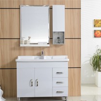 佐诺现代不锈钢浴室柜,一体式落地组合卫浴柜,8007陶瓷台盆梳洗柜