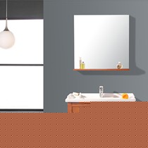 心海伽蓝栗子色白色整体浴室柜,进口橡胶木浴室挂柜,超强储物功能柜子