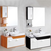 美伦艾特挂墙式橡木浴室柜,纯实木多功能侧柜,2001高温烧制陶瓷盆