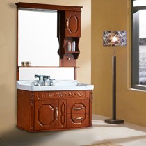 自然屹挂墙式橡木浴室柜,坚硬耐用防水欧式浴室柜子,型号:901