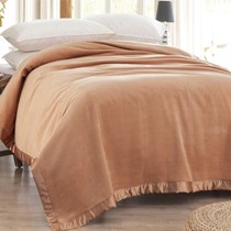 大朴丝滑柔韧蚕丝毛毯,现代简约保健亲肤纯色毯子,1.75公斤新款饱满色泽盖毯