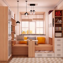 悠品刨花板榻榻米定做,孩子房地柜储物间,ttm01地台书房