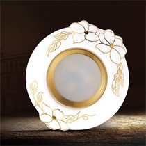 万鑫LED欧式防水式陶瓷灯具,m003系列客厅雕花IC智能筒灯