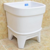 好亿家流行纯色陶瓷拖把池,时尚造型简约设计引领拖把池的风尚,货号5030