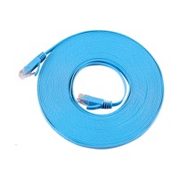 loosafe蓝色六类网线,网络摄像头纯铜网线,千兆扁平环保数据线