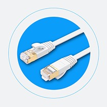 Widemac白色扁平宽带线,纯铜线芯千兆双绞线,pvc一体注塑六类网线