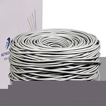 安润达白色铜芯高速五类宽带线,300米PVC喷码监控双绞网线