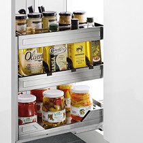 悍高潘多拉系列不锈钢碗篮,超强实用功能厨房调味拉篮,型号306004