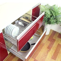 浅居品牌厨房碗柜双层碗篮,简洁大方加粗圆形边管设计