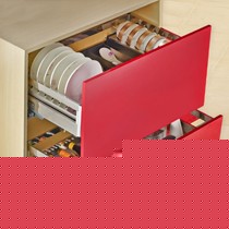 卡贝不锈钢阻尼拉篮,加宽加厚双层设计,超大空间食品级厨房碗篮LL8