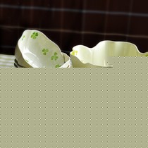 真泰尔时尚田园陶瓷餐具,15头天然白瓷碗盘幸运草图形唯美清新,型号: ZTC39