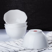 WOLL白色圆形8件套餐具,防烫易摞陶瓷色釉厨房餐碗,型号:SET001DW