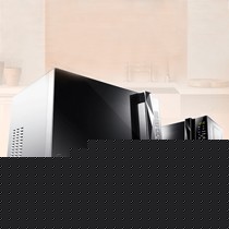 美的平板蒸汽微波炉,聪明火LED显示屏黑色波炉,800瓦安全厨房电器