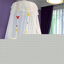 儿童房吊挂圆顶蚊帐,公主风学生单人床-男生女生均适用,货号:godoHK-8