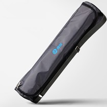 青鸟黑色圆柱形瑜伽包,弧形双侧开加厚瑜伽垫背包,型号:QN-PU