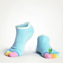 奥义彩色颗粒防滑瑜伽袜子,全涤一体成型吸汗运动袜子,型号:yjw1