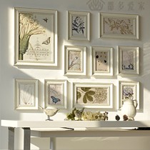 绿林英科美式乡村塑料相框墙,复古白10框环保装饰照片墙,货号: A10