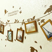 全悦创意实木相片墙,田园风格相框组合,货号: SM-QT02