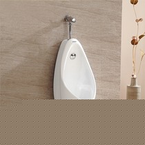 551型号壁挂式陶瓷按压小便斗,高臣卫浴品牌防堵隔臭釉面小便器