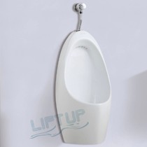 法恩格壁挂式男士小便池,智洁釉面防污隔臭按压式小便槽,型号lud001