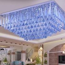VNC品牌欧式蓝水晶吸顶灯,精美时尚LED客厅灯饰,型号D710灯具
