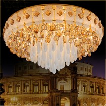 格灯堡9852系列客厅水晶吸顶灯,现代中式LED电泳铁制创意灯具