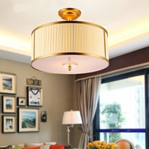 曼登饰圆形布艺美式乡村吸顶灯,喷漆磨砂多种型号LED吸顶灯,货号x6006