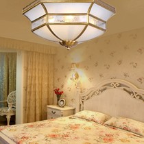 福仕福瑞达美式乡村卧室吸顶灯,全铜LED涂金打磨,过道走廊装饰灯