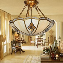 福仕福瑞达鎏金古铜吸顶灯,钻石玻璃拼花装饰灯,型号:T04