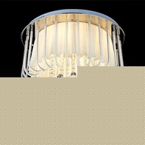 君御圆形水晶吸顶灯,米黄色高档布罩吸顶灯,型号:2136-550