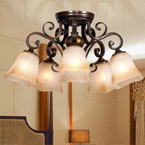 福瑞达灯具铁艺圆形客厅吸顶灯,节能环保手工拉丝吊灯,型号: M09-5S