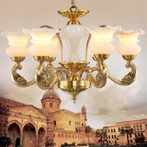 欧塞洛斯全铜客厅吊灯,欧式仿古节能灯,H55型号树脂仿玉吸顶灯
