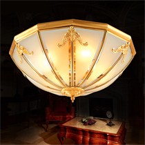 月影凯顿高档全铜吸顶灯,欧式卧室节能灯,手工雕花吸顶灯MC081-3Q