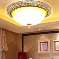 欧柏图雕花玻璃灯饰,圆形仿古做旧欧式吸顶灯,X61树脂led灯具