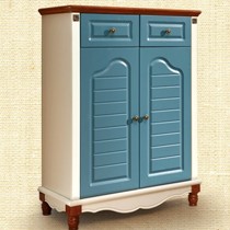 诗帝轩地中海鞋柜,实木橡木推拉式鞋架,玄关鞋柜型号231