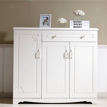 全友浪漫韩式雕花组装鞋柜,哑光象牙白环保鞋架,型号: 120665-XG