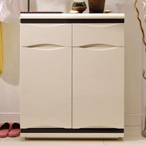 林氏木业板式鞋柜,现代简约置物柜,烤漆玻璃鞋柜型号: 1073