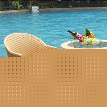 娇妻贵子优雅现代藤制户外椅,浪漫黄色组合艺术休闲椅,型号: T022