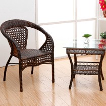 欧乐派现代简约阳台休闲藤椅,进口环保藤条编织舒适透气,金属骨架超强承重