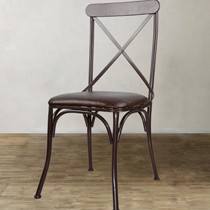 全豪铁艺实木休闲椅,美式乡村咖啡厅休闲椅,型号: ZY004