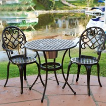 百伽金属户外休闲椅,美式花园铁艺休闲椅组合,型号:05225502