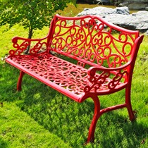 藤佳居多色铁艺雕花公园长椅,人体弧线室外压铸椅,型号:Z-20161105-2