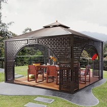 梓晴庭院欧式豪华景观亭,私人花园藤艺凉亭,双顶抗风室外家具