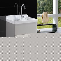 金的现代简约陶瓷落地洗衣柜,JD6005型号双开门不锈钢洗衣池