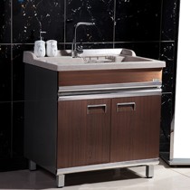 布拉特雷不锈钢落地洗衣柜,仿木纹中式双开门阳台柜,型号6268