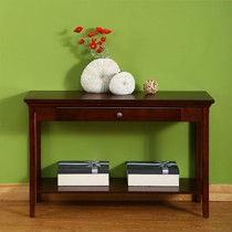 美朴生活时尚简约漆面实木玄关台,咖啡色泡桐木玄关柜,型号: XECTK0010