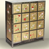 豪印象实木中式风斗柜,新古典艺术雕花玄关柜,HS-001植物花卉柜子